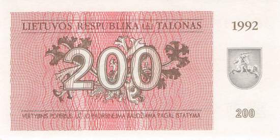 Litauen p43 200 Talonas 1992